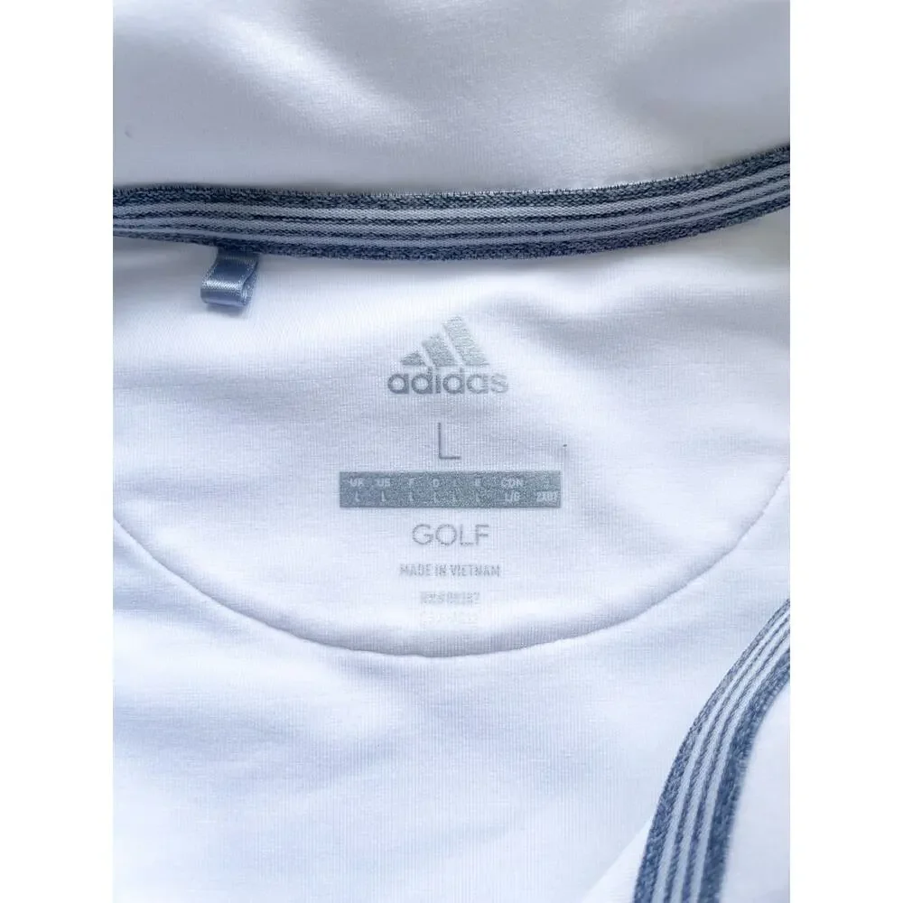 Women's Adidas Golf White Sleeveless Polo Shirt Size Large - Picture 2 of 8